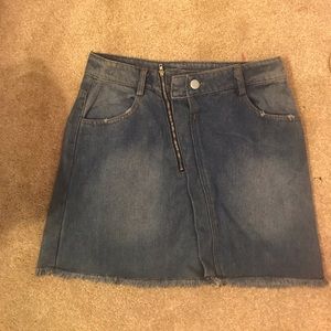 Jean Skirt with Zipper